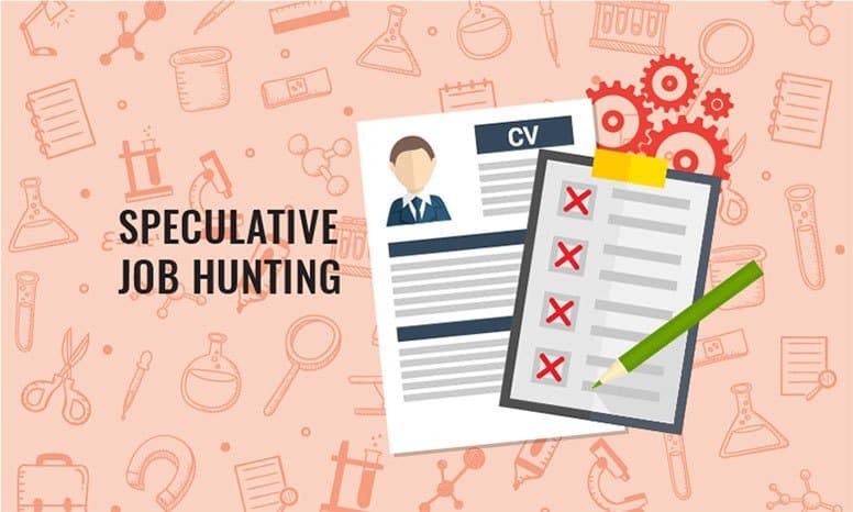 speculative-job-hunting-getreskilled image-of-cv-and-checklist-implying-someone-following-speculative-job-hunting-advice