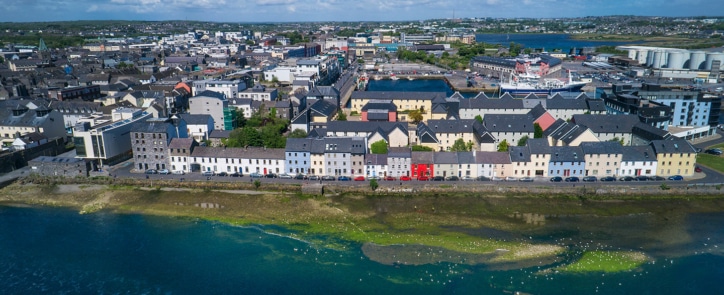 aerial view across galway ireland