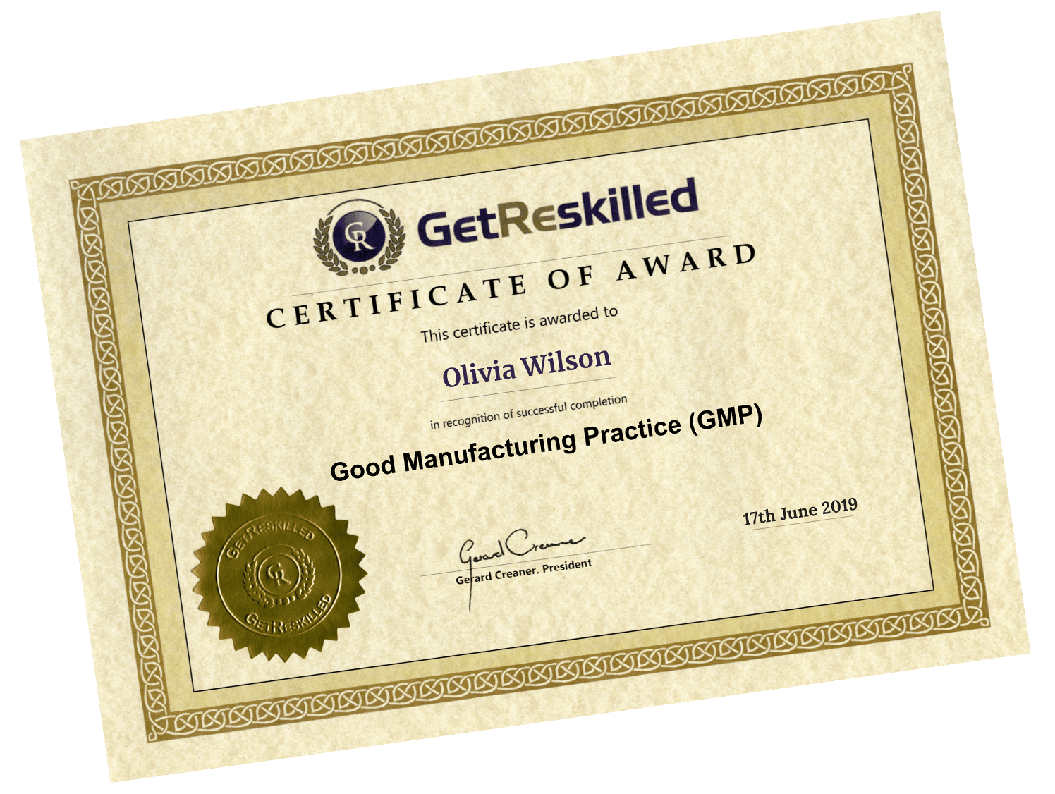 GMP training certification