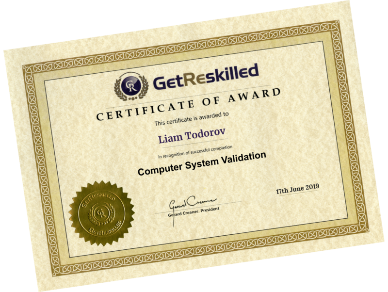 Computer System Validation Certificate computer system validation certificate course