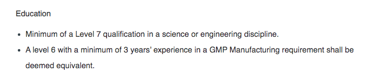 Example of a pharmaceutical job advert with no experience required