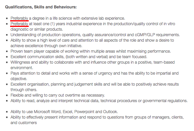 no-experience-example-5-getreskilled Example of a pharmaceutical job advert with no experience required