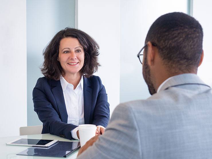 woman interviewing for pharma job with no experience