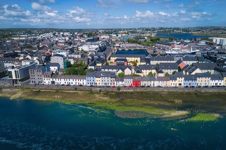 aerial view across galway ireland