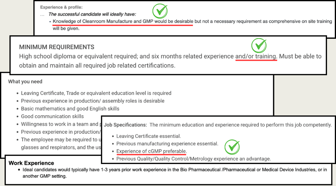 Job advert clips 2 Image comprised of multiple sections of different job adverts