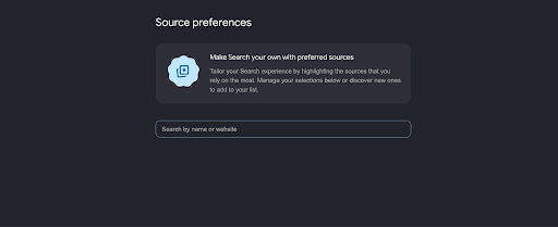 Preferred source page